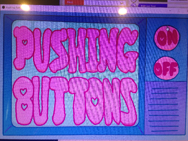 Screencap of Pushing Buttons start screen.